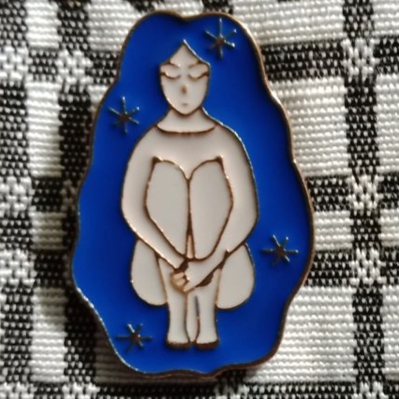 Mystical Female Enamel Pin Goth Magic Hard Cosmos - Picture 2 of 8